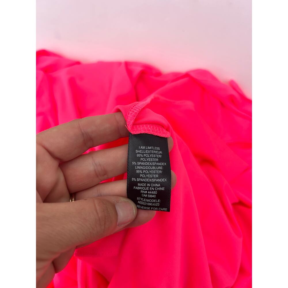 AFRM Airess Hot Pink Ruffle Backless Maxi Y2K Neon Maxi Large Long Vacation - Picture 9 of 10